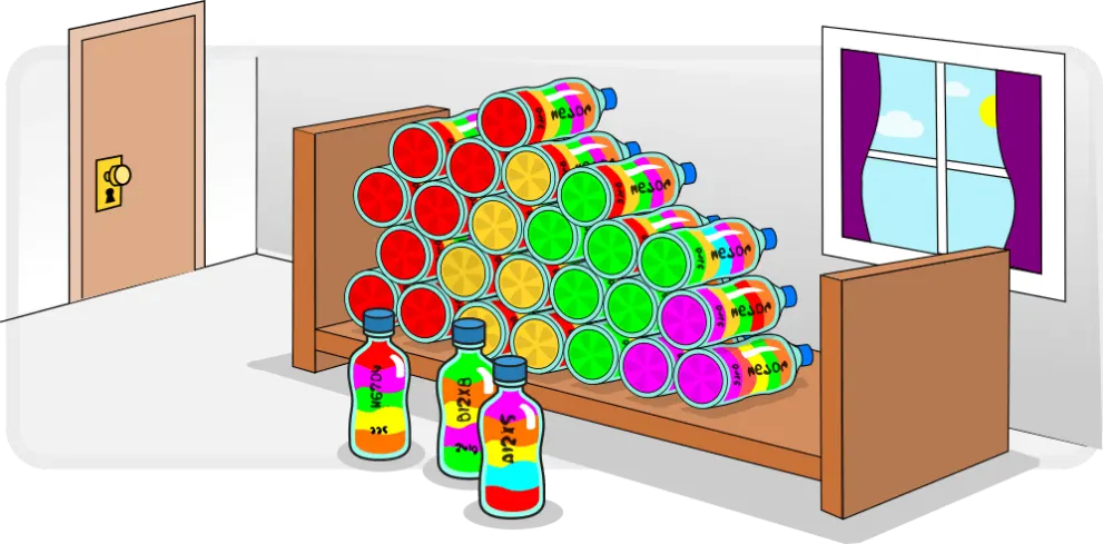 An example of how to store eco bricks properly